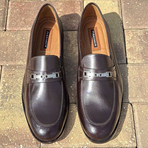 NWOB Florsheim 30207 Dark Brown Leather Bit Loafers Men’s Size 11.5D - Picture 1 of 12